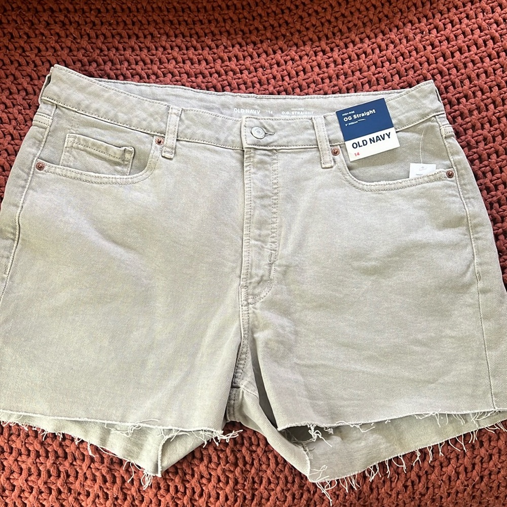 Grey jean shorts